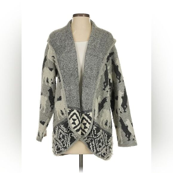 Anthropologie💗Llama Knit Cardigan Small Medium Alpaca Akemi + Kin - Picture 4 of 11